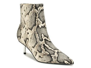 iCEFXg fB[X V[Y u[cECu[c Beige Snake Print Synthetic Nine West Hamesa Bootie