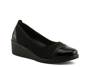 �t���N�T�X ���f�B�[�X �V���[�Y �p���v�X Flexus Macadi Wedge Pump Black �u���b�N