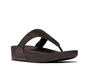 �t�B�b�g�t���b�v ���f�B�[�X �V���[�Y �T���_�� FitFlop Lulu Crystal Wedge Sandal Dark Brown �u���E��