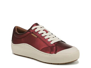 hN^[EV[ fB[X V[Y Xj[J[ vbgtH[ Dr. Scholl's Time Off Platform Sneaker - Women's Burgundy Metallic o[KfB