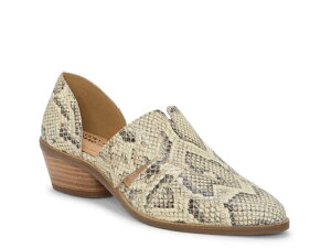 【送料無料】 ラッキーブランド レディース スリッポン・ローファー シューズ Minnsy Slip-On Beige Snake Print Leather