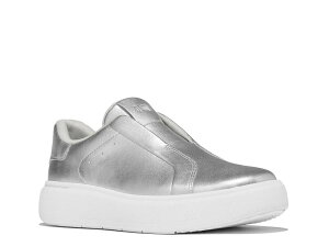 tBbgtbv fB[X V[Y Xb|E[t@[ Xj[J[ FitFlop RTG Slip-On Sneaker Silver Metallic Vo[