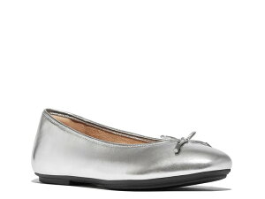 tBbgtbv fB[X V[Y pvX FitFlop Delicato Ballet Flat Silver Metallic
