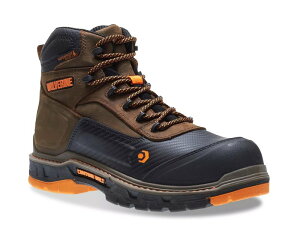 E@ Y V[Y u[cECu[c Wolverine Overpass Mid Work Boot Dark Brown/Black ubN