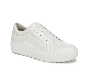 hN^[EV[ fB[X V[Y Xj[J[ vbgtH[ Dr. Scholl's Time Off Platform Sneaker - Women's White Pearl Fabric zCg