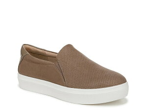 hN^[EV[ fB[X V[Y Xb|E[t@[ vbgtH[ Xj[J[ Dr. Scholl's Madison Cloud Platform Slip-On Sneaker Taupe Fabric g[v