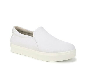 hN^[EV[ fB[X V[Y Xb|E[t@[ vbgtH[ Xj[J[ Dr. Scholl's Madison Cloud Platform Slip-On Sneaker White Canvas zCg