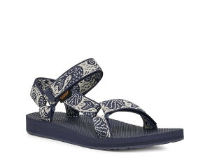 �e�o ���f�B�[�X �V���[�Y �T���_�� Teva Original Universal Sandal Blue/White Geometric Print �z���C�g