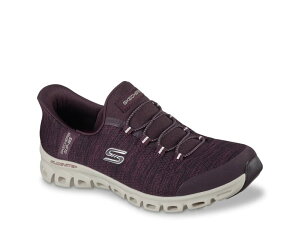 �X�P�b�`���[�Y ���f�B�[�X �V���[�Y �X���b�|���E���[�t�@�[ �X�j�[�J�[ Skechers Hands Free Slip-ins: Glide Step Slip-On Sneaker - Women's Deepurple �p�[�v��
