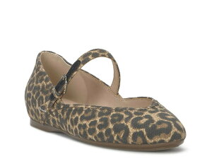 ���b�L�[�u�����h ���f�B�[�X �V���[�Y �p���v�X Lucky Brand Cyrena Mary Jane Flat Black/Brown Leopard Print �u���b�N