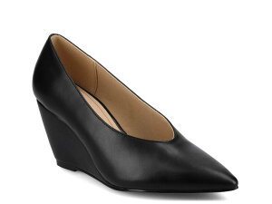 W[j[ fB[X V[Y pvX Journee Danika Wedge Pump Black ubN