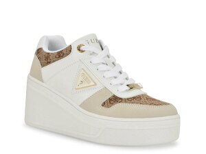 QX fB[X V[Y Xj[J[ Guess Rozinn Wedge Sneaker White Fabric & Synthetic zCg
