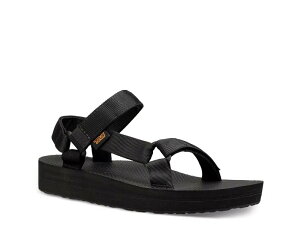 �e�o ���f�B�[�X �V���[�Y �T���_�� �v���b�g�t�H�[�� Teva Midform Universal Platform Sandal Black �u���b�N