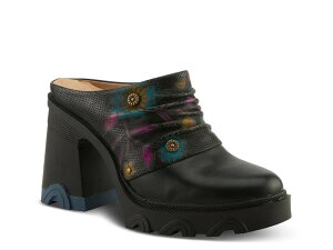 �����e�B�X�e ���f�B�[�X �V���[�Y �T���_�� L'Artiste Chemistry Mule Black Multicolor Floral Print �u���b�N