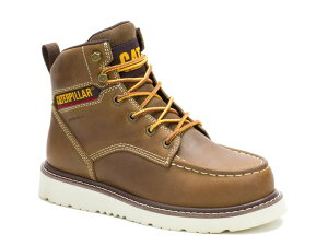 �L���^�s���[ ���f�B�[�X �V���[�Y �u�[�c�E���C���u�[�c T�V���c Caterpillareclaimer Wedge Waterproof Steel Toe Work Boot - Women's Light Brown �u���E��