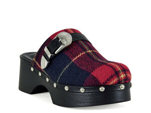 �A�U���A ���� ���f�B�[�X �V���[�Y �T���_�� �v���b�g�t�H�[�� Azalea Wang Latifah Platform Clog Red ���b�h