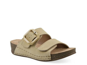 �z���C�g�}�E���e�� ���f�B�[�X �V���[�Y �T���_�� White Mountain Fearful Wedge Sandal Cream Suede �N���[��
