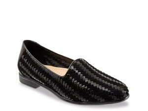 gb^[Y fB[X V[Y Xb|E[t@[ Trotters Liz III Slip-On Black Stripe Print ubN