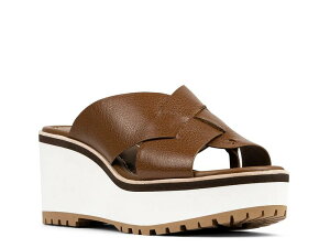 �h�i���h�v���l�[�� ���f�B�[�X �V���[�Y �T���_�� Donald Pliner Beaumont Wedge Sandal Saddle Brown �u���E��