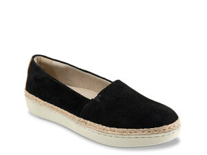 gb^[Y fB[X V[Y Xb|E[t@[ Trotters Accent Espadrille Slip-On Black Suede ubN