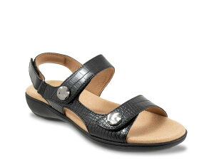 �g���b�^�[�Y ���f�B�[�X �V���[�Y �T���_�� Trotters Romi Sandal Black Croc Print �u���b�N
