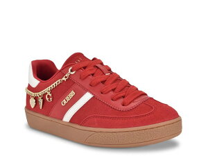 QX fB[X V[Y Xj[J[ Guess Naoko Sneaker - Women's Red Suede/Synthetic bh