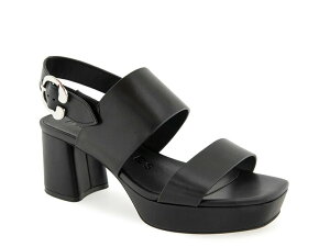 �G�A���\�[���Y ���f�B�[�X �V���[�Y �T���_�� �v���b�g�t�H�[�� Aerosoles Prym Platform Sandal Black Leather �u���b�N