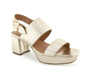�G�A���\�[���Y ���f�B�[�X �V���[�Y �T���_�� �v���b�g�t�H�[�� Aerosoles Prym Platform Sandal Gold Leather �S�[���h