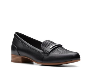 N[NX fB[X V[Y Xb|E[t@[ Clarks Juliet Aster Loafer Black ubN
