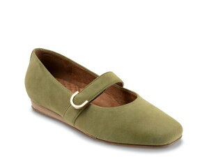 �\�t�g�E�H�[�N ���f�B�[�X �V���[�Y �p���v�X Softwalk Valdivia Mary Jane Flat Olive Green Suede �O���[��