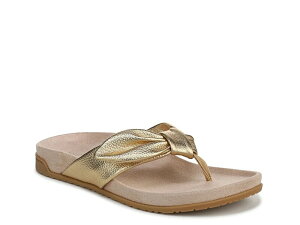 oCIjbN fB[X V[Y T_ Vionic EVA Flip Flop Gold Leather S[h