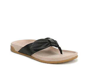 oCIjbN fB[X V[Y T_ Vionic EVA Flip Flop Black Leather ubN