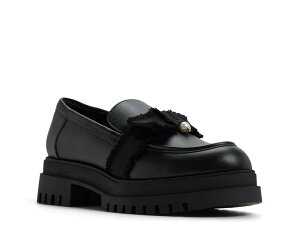 �A���h ���f�B�[�X �V���[�Y �X���b�|���E���[�t�@�[ �v���b�g�t�H�[�� Aldo Theatric Platform Loafer Black �u���b�N