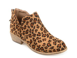 �W���[�j�[ ���f�B�[�X �V���[�Y �u�[�c�E���C���u�[�c Journee Livvy Bootie Tan/Black Leopard �u���b�N