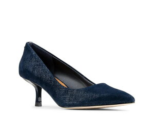 �h�i���h�v���l�[�� ���f�B�[�X �V���[�Y �p���v�X Donald Pliner Calibra Pump Navy �l�C�r�[