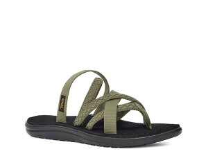 �e�o ���f�B�[�X �V���[�Y �T���_�� Teva Voya Zillesandal Dark Green �O���[��