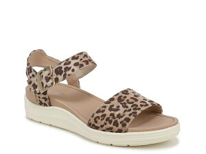 �h�N�^�[�E�V���[�� ���f�B�[�X �V���[�Y �T���_�� Dr. Scholl's Time Off Sky Sandal Tan/Black Leopard Print �u���b�N
