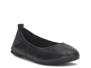 ���b�L�[�u�����h ���f�B�[�X �V���[�Y �p���v�X Lucky Brand Emmielou Ballet Flat Black Leather �u���b�N