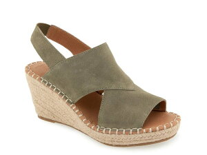 �P�l�X�R�[�� ���f�B�[�X �V���[�Y �T���_�� Gentle Souls by Kenneth Cole Cara Espadrille Wedge Sandal Sage Green Suede �O���[��