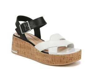 �t�����R�T���g ���f�B�[�X �V���[�Y �T���_�� Franco Sarto Tilly Wedge Sandal Black/White �z���C�g