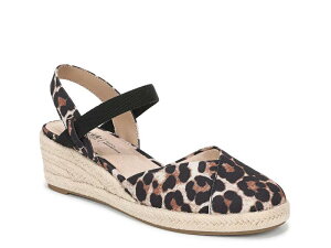 ���C�t�X�g���C�h ���f�B�[�X �V���[�Y �T���_�� LifeStride Pilar Espadrille Wedge Sandalight Brown/Black Leopard Print �u���b�N