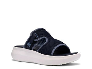 �N���[�N�X ���f�B�[�X �V���[�Y �T���_�� Clarksolevana Mist Wedge Sandal Navy �l�C�r�[