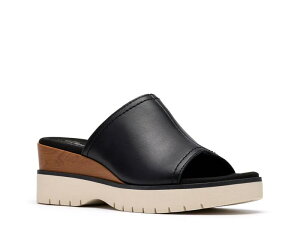 �N���[�N�X ���f�B�[�X �V���[�Y �T���_�� Clarks Diaz Wedge Sandal Black Leather �u���b�N