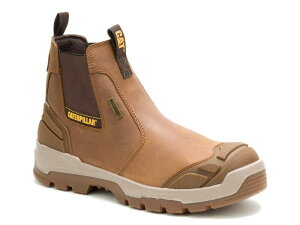 �L���^�s���[ �����Y �V���[�Y �u�[�c�E���C���u�[�c T�V���c �`�F���V�[ Caterpillar Striver XL Steel Toe Waterproof Chelsea Work Boot - Men's Brown �u���E��