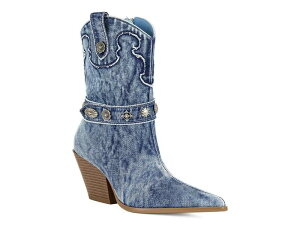 �A�U���A ���� ���f�B�[�X �V���[�Y �u�[�c�E���C���u�[�c Azalea Wang Neith Cowboy Boot Blue Denim �f�j��