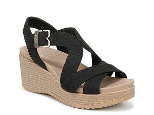 �h�N�^�[�E�V���[�� ���f�B�[�X �V���[�Y �T���_�� Dr. Scholl's Cali Beach Wedge Sandal Black Snake Print Synthetic �u���b�N