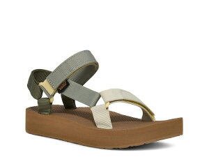 �e�o ���f�B�[�X �V���[�Y �T���_�� �v���b�g�t�H�[�� Teva Midform Universal Platform Sandal Green/Multicolor �O���[��