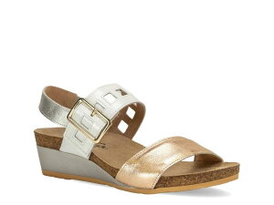 �i�I�g ���f�B�[�X �V���[�Y �T���_�� Naot Dynasty Wedge Sandal Rose Gold Metallic Leather �S�[���h