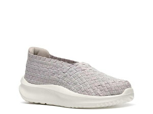 �N���[�N�X ���f�B�[�X �V���[�Y �X���b�|���E���[�t�@�[ Clarks Cloudsteppersolevana Weave Slip-On Pale Grey �O���[