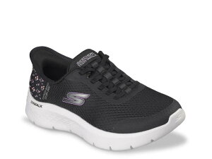 �X�P�b�`���[�Y ���f�B�[�X �V���[�Y �X���b�|���E���[�t�@�[ �X�j�[�J�[ Skechers Hands Free Slip-Ins: Go Walk Flex - Lily Rose Slip-On Sneaker Black �u���b�N